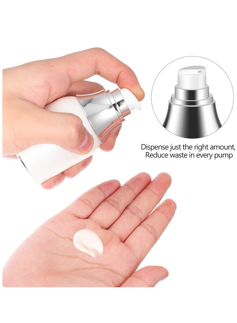 3 Pcs Airless Pump Bottles Acrylic Airless Pump Vacuum Bottles Cosmetic Refillable Airless Travel Lotion Jar With Lid for Thick Moisturizer Skincare Cream 30ml - Image 3